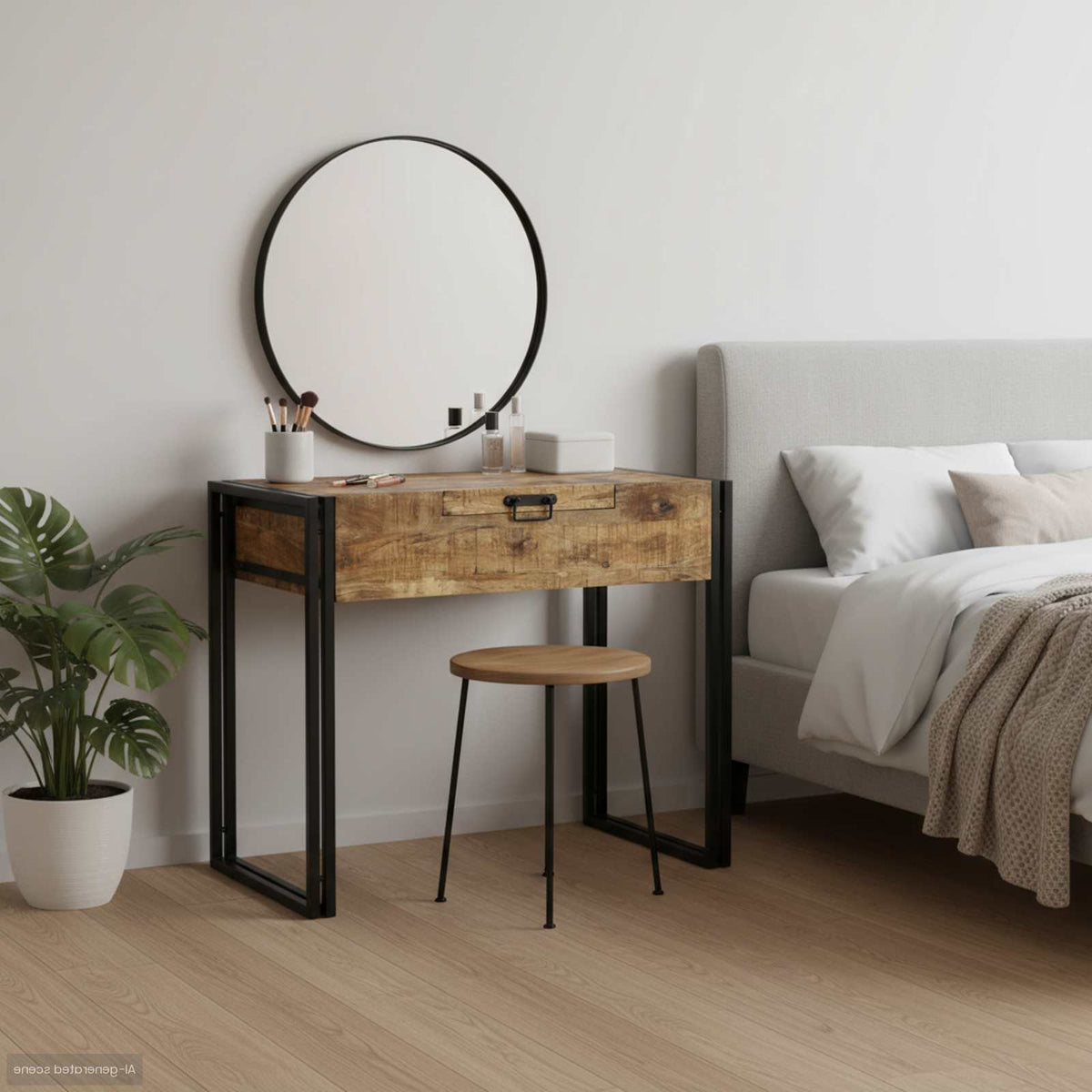 Bedroom Dressing Tables Brown Solid
