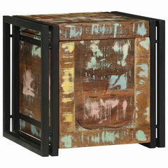 vidaXL Storage Box Brown and Black 40 x 40 x 40 cm Solid Acacia Wood 3