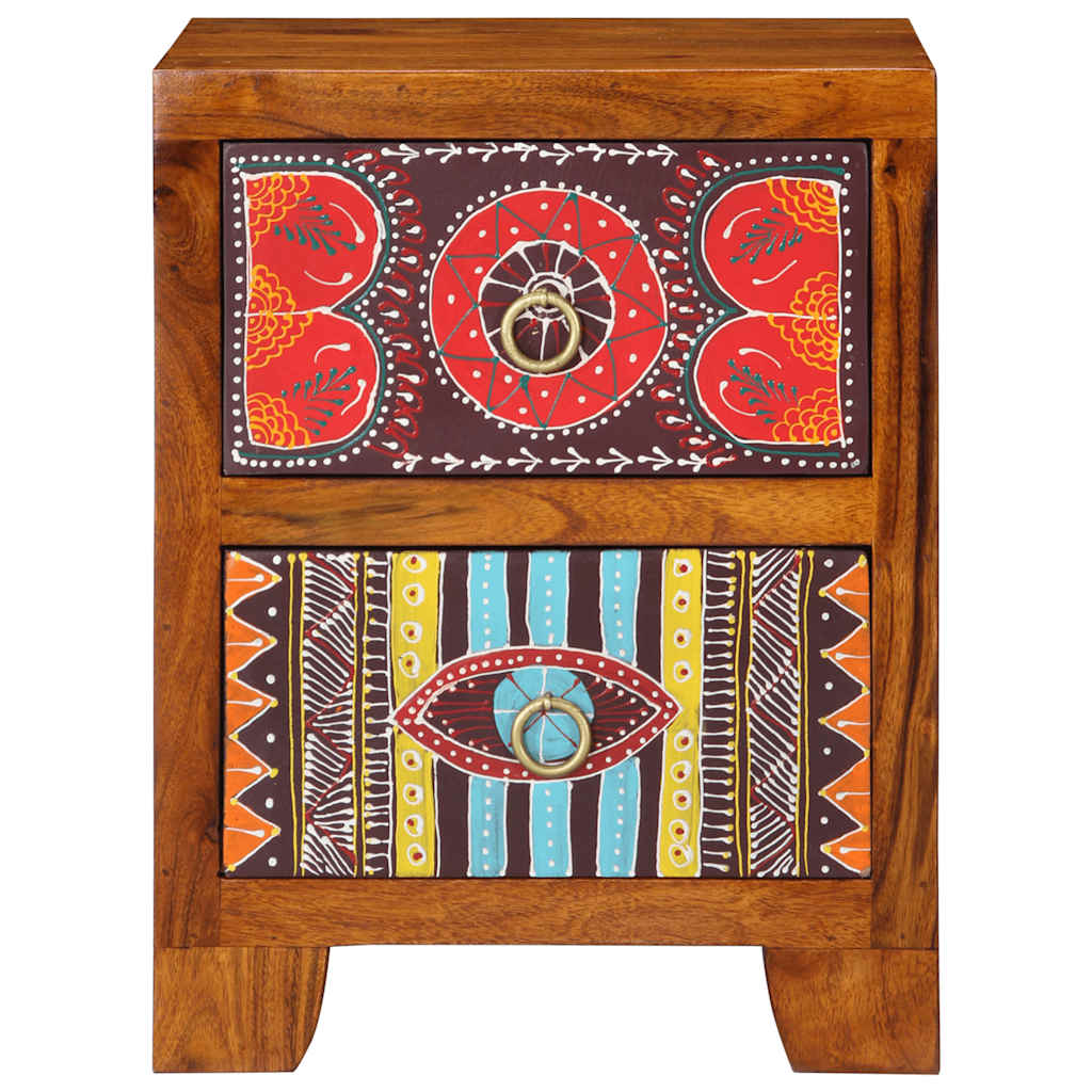 vidaXL Bedside Cabinet 35x35x45 cm Solid Wood Acacia 2