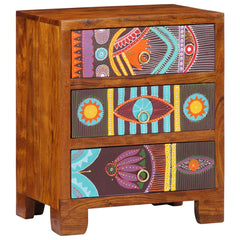 vidaXL Sideboard Multicolour 50x35x60 Solid Wood Acacia 1