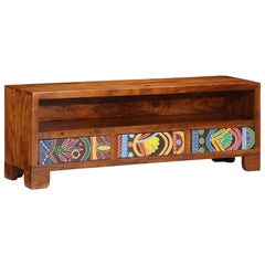 TV Cabinet Multicolour 110x30x40 Solid Wood Acacia, image 3