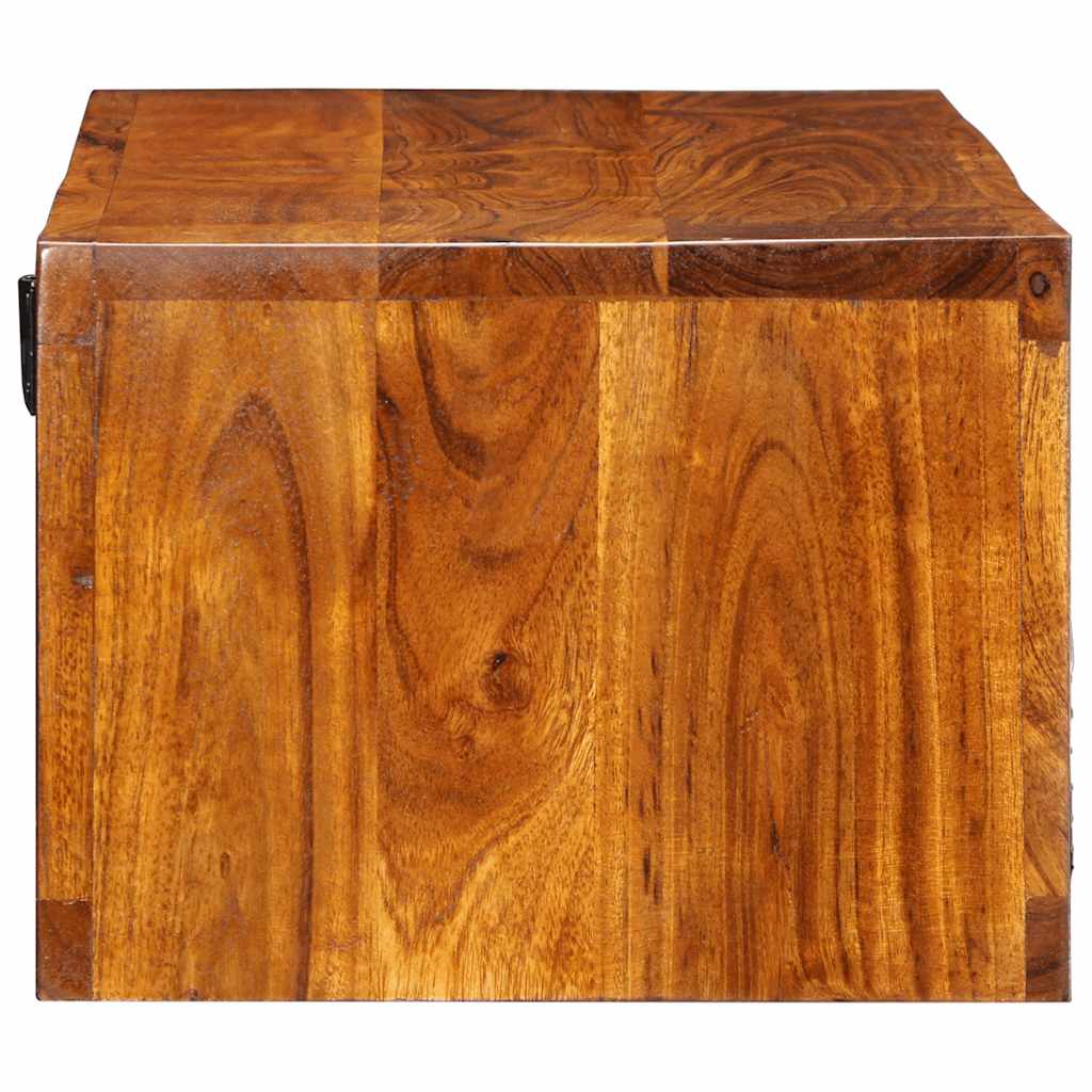 Wall-mounted TV Cabinet Multicolour 100x30x22 Solid Wood Acacia, image 6