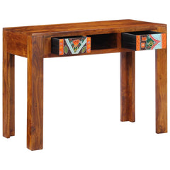 vidaXL Writing Desk with Drawer with Storage Brown 100 x 50 x 75 cm 3