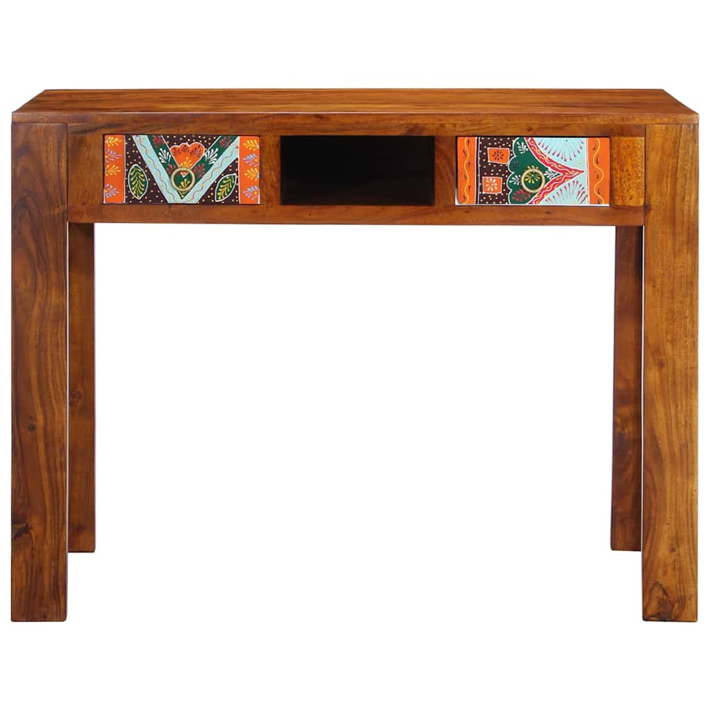 vidaXL Writing Desk with Drawer with Storage Brown 100 x 50 x 75 cm 4