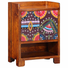 vidaXL Shoe Cabinet with Shelf Brown 55 x 35 x 75 cm Solid Acacia Wood 1