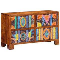 vidaXL Shoe Cabinet 90 x 35 x 55 cm Solid Acacia Wood Brown 1