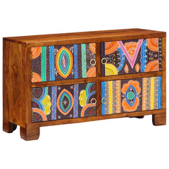 vidaXL Shoe Cabinet 90 x 35 x 55 cm Solid Acacia Wood Brown 2