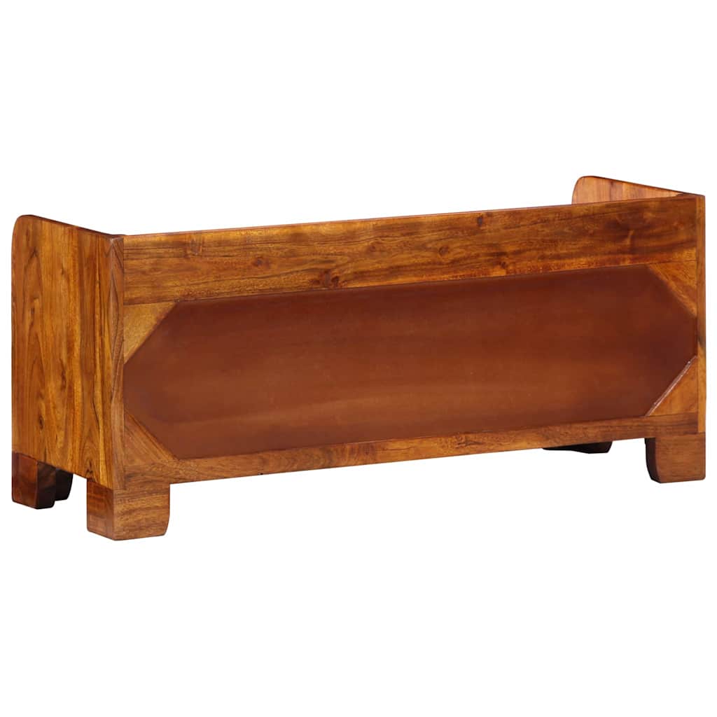 vidaXL Shoe Cabinet Multicolour 90 x 35 x 40 cm Solid Acacia Wood 6