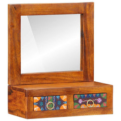 vidaXL Wall Cabinet Brown 40 x 20 x 50 cm Solid Acacia Wood 1