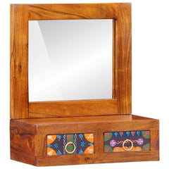 vidaXL Wall Cabinet Brown 40 x 20 x 50 cm Solid Acacia Wood 2