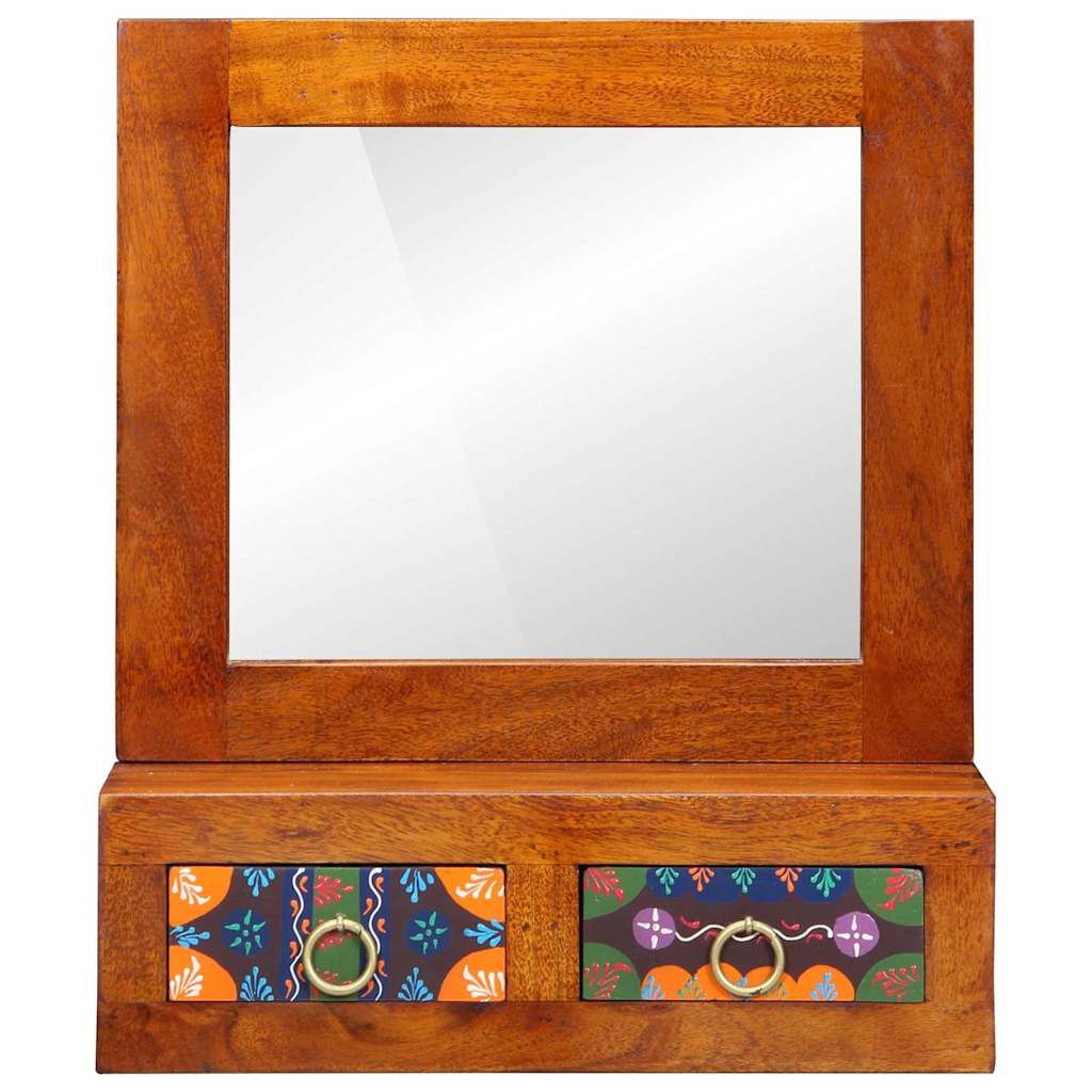 vidaXL Wall Cabinet Brown 40 x 20 x 50 cm Solid Acacia Wood 4