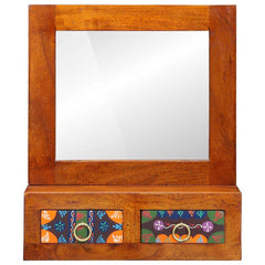 vidaXL Wall Cabinet Brown 40 x 20 x 50 cm Solid Acacia Wood 4