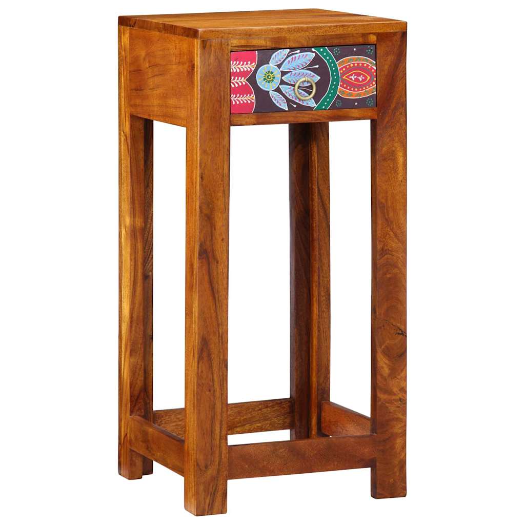 vidaXL Floral End Table Brown 35 x 35 x 75 cm 1
