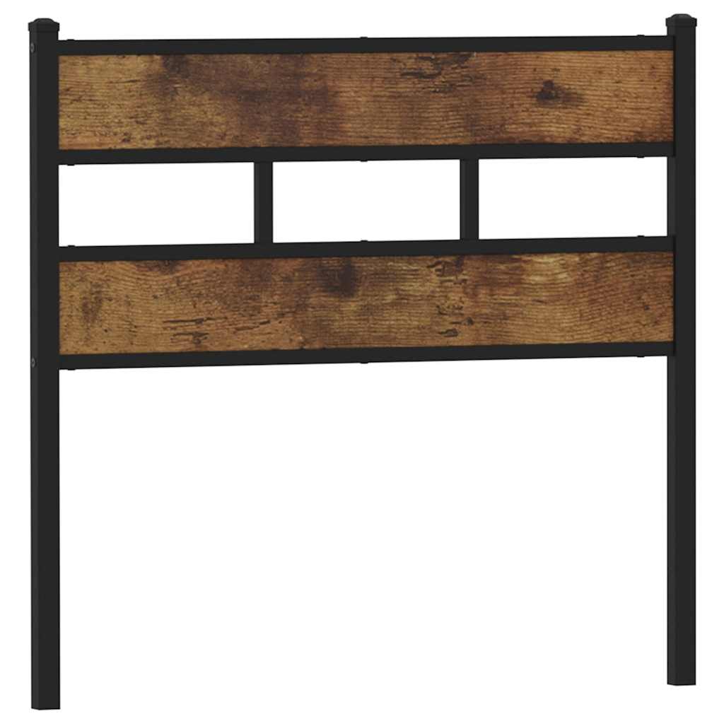 vidaXL Replace Headboard Smoked Oak 80 cm Iron and Engineered Wood 2