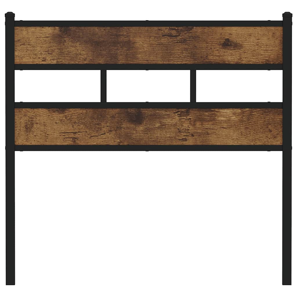 vidaXL Replace Headboard Smoked Oak 107 cm Iron and Engineered Wood 3