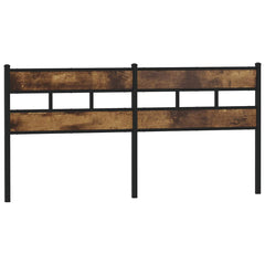 vidaXL Replace Headboard Smoked Oak 180 cm Iron and Engineered Wood 2