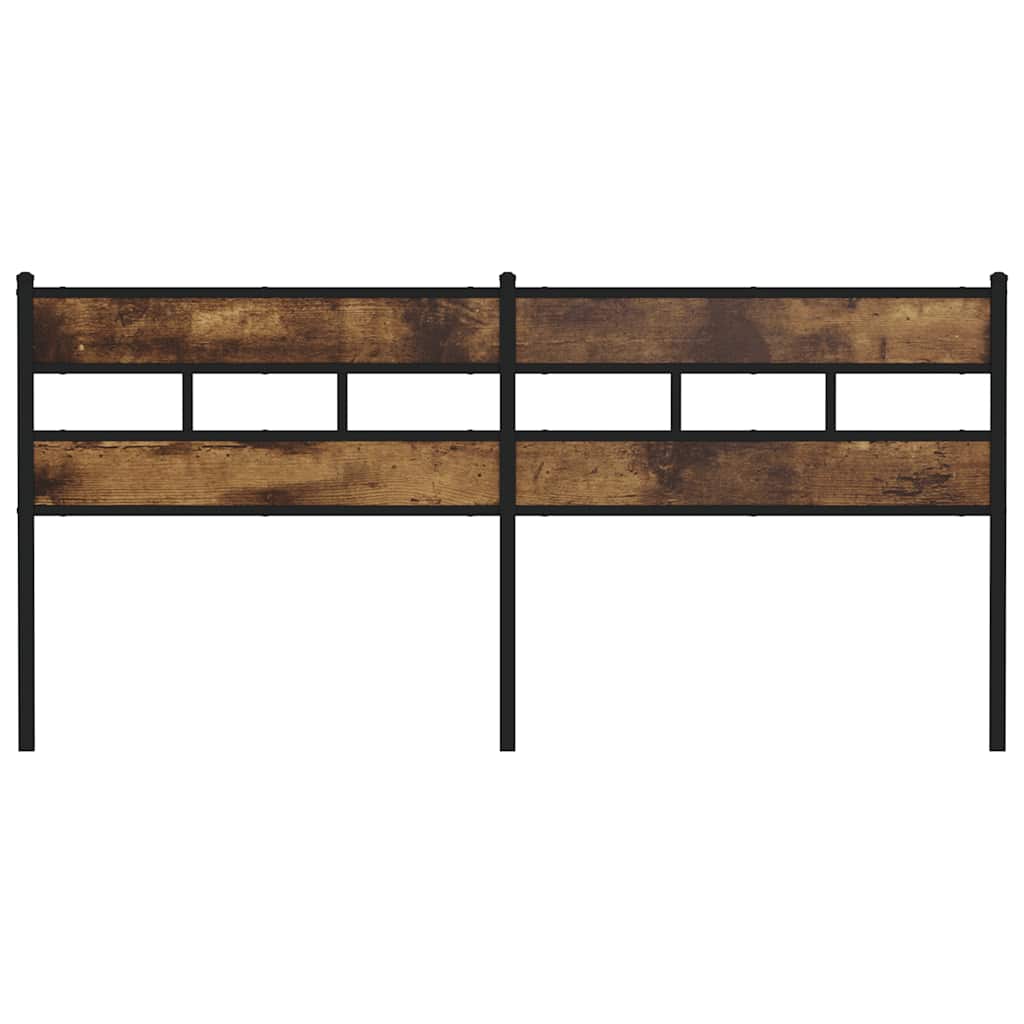 vidaXL Replace Headboard Smoked Oak 193 cm Iron and Engineered Wood 3