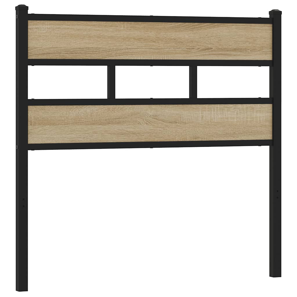 vidaXL Replace Headboard Sonoma Oak 80 cm Iron and Engineered Wood 2