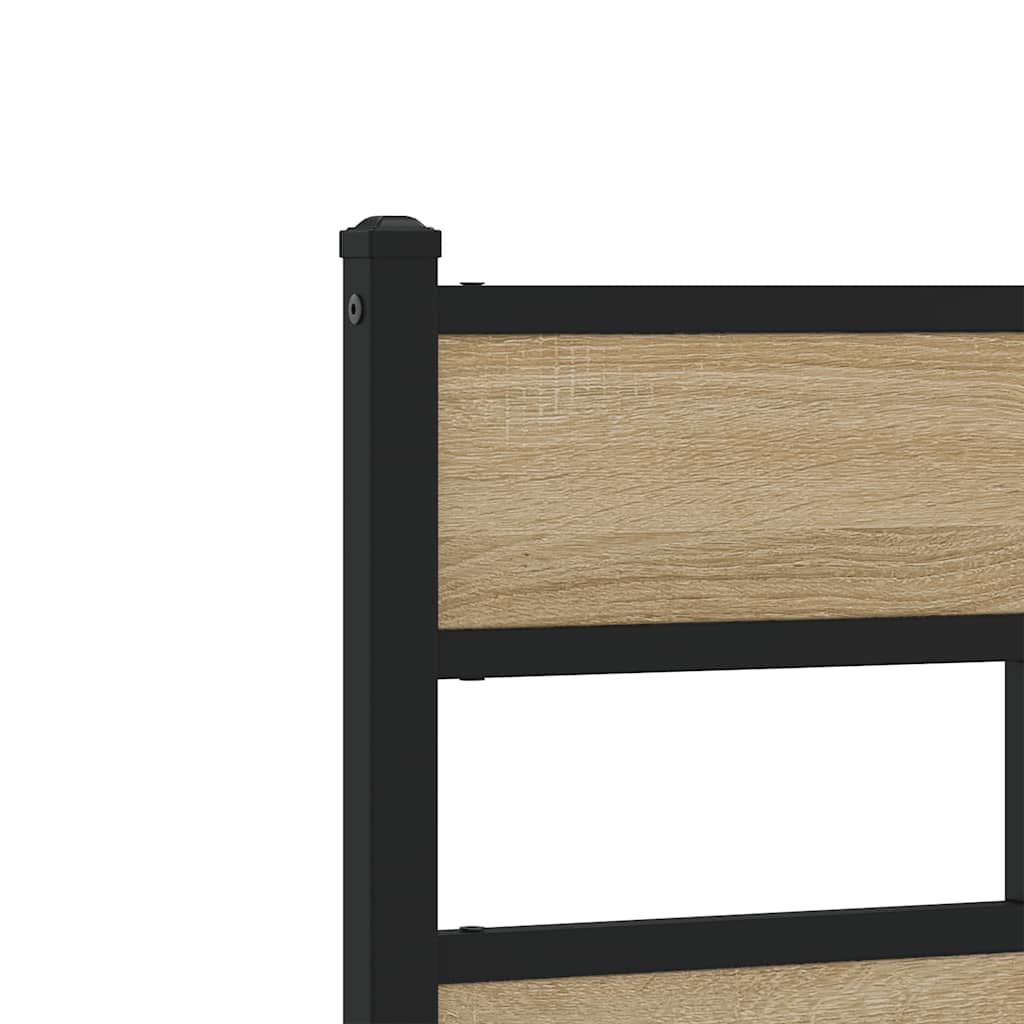 vidaXL Replace Headboard Sonoma Oak 80 cm Iron and Engineered Wood 5