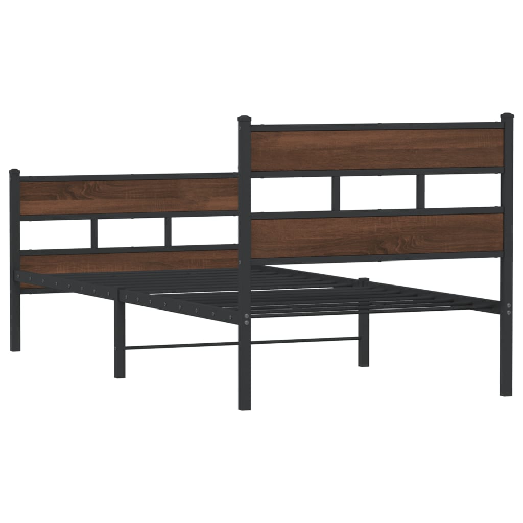 vidaXL Bed Frame without Mattress with Headboard and Footboard 80x200 cm 6
