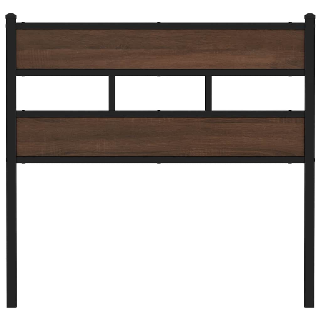 vidaXL Replace Headboard Brown Oak 75 cm Steel and Engineered Wood 3