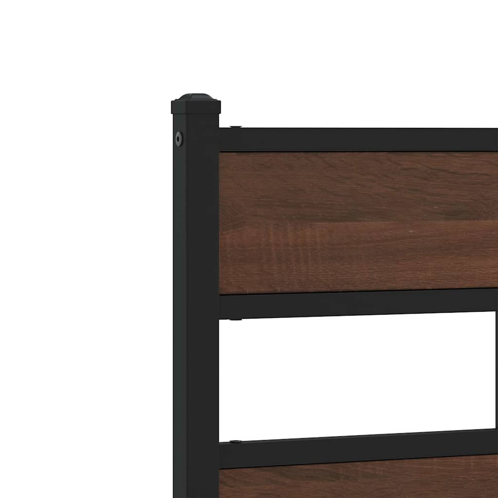 vidaXL Replace Headboard Brown Oak 100 cm Steel and Engineered Wood 5