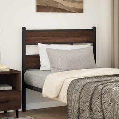 vidaXL Replace Headboard Brown Oak 100 cm Steel and Engineered Wood 1