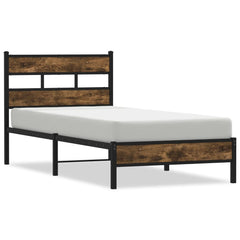 vidaXL Bed Frame without Mattress with Headboard Sonoma Oak 75x190 cm Small Single 2