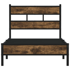 vidaXL Bed Frame without Mattress with Headboard Sonoma Oak 75x190 cm Small Single 4