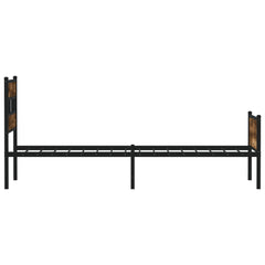 vidaXL Bed Frame without Mattress Smoked Oak 75x190 cm Small Single Engineered Wood 5