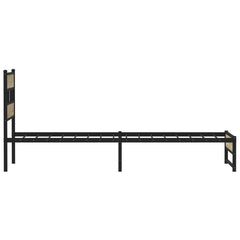 vidaXL Metal Bed Frame without Mattress Sonoma Oak 100x200 cm 5