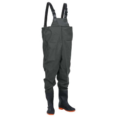 vidaXL Chest Waders with Boots Dark Green Size 42 1