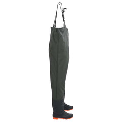 vidaXL Chest Waders with Boots Dark Green Size 43 4