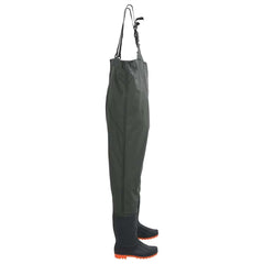 vidaXL Chest Waders with Boots Dark Green Size 44 3