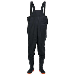 vidaXL Chest Waders with Boots Black Size 39 2