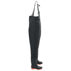 vidaXL Chest Waders with Boots Black Size 39 3