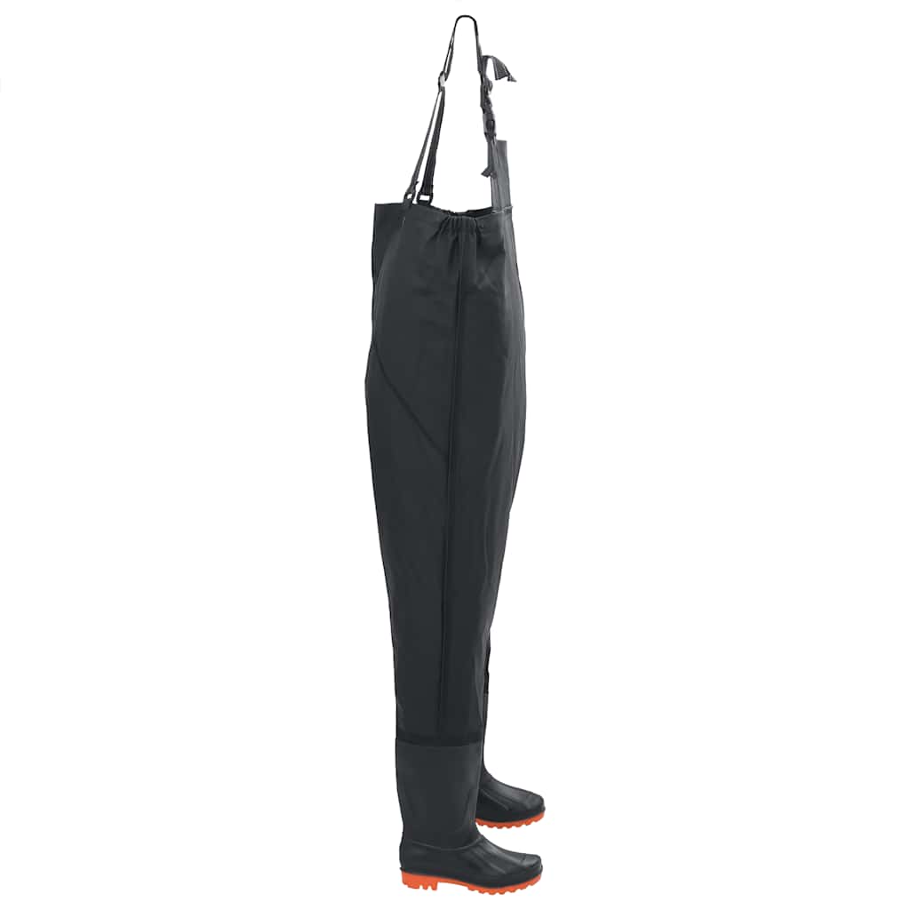 vidaXL Chest Waders with Boots Black Size 40 3