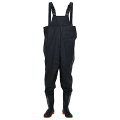 vidaXL Chest Waders with Boots Black Size 41 2
