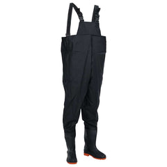 vidaXL Chest Waders with Boots Black Size 44 1