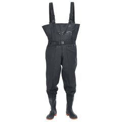 vidaXL Chest Waders with Boots and Belt Black Size 41 2