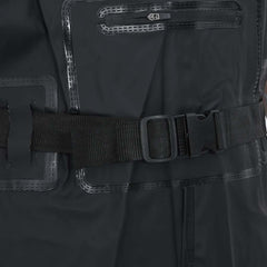 vidaXL Chest Waders with Boots and Belt Black Size 45 6