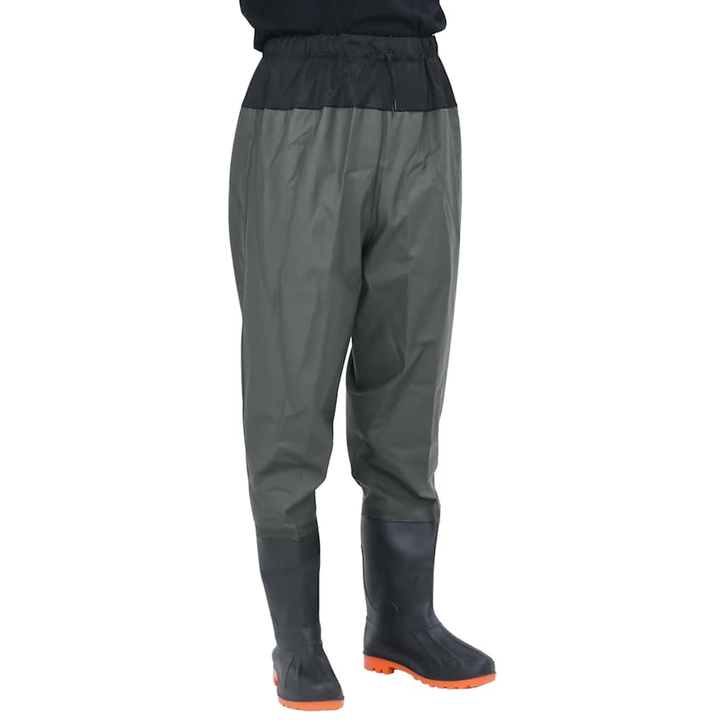 vidaXL Waist Waders with Boots Dark Green Size 42 1