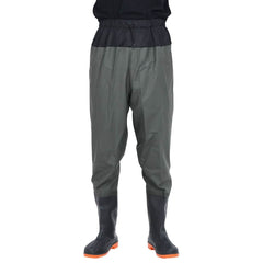 vidaXL Waist Waders with Boots Dark Green Size 42 2