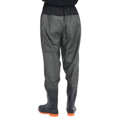 vidaXL Waist Waders with Boots Dark Green Size 42 4