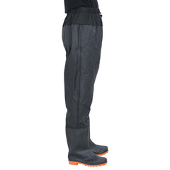 vidaXL Waist Waders with Boots Black Size 38 3