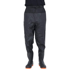 vidaXL Waist Waders with Boots Black Size 41 2