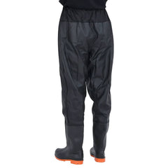 vidaXL Waist Waders with Boots Black Size 41 4