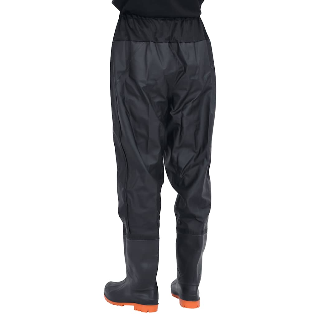 vidaXL Waist Waders with Boots Black Size 44 4