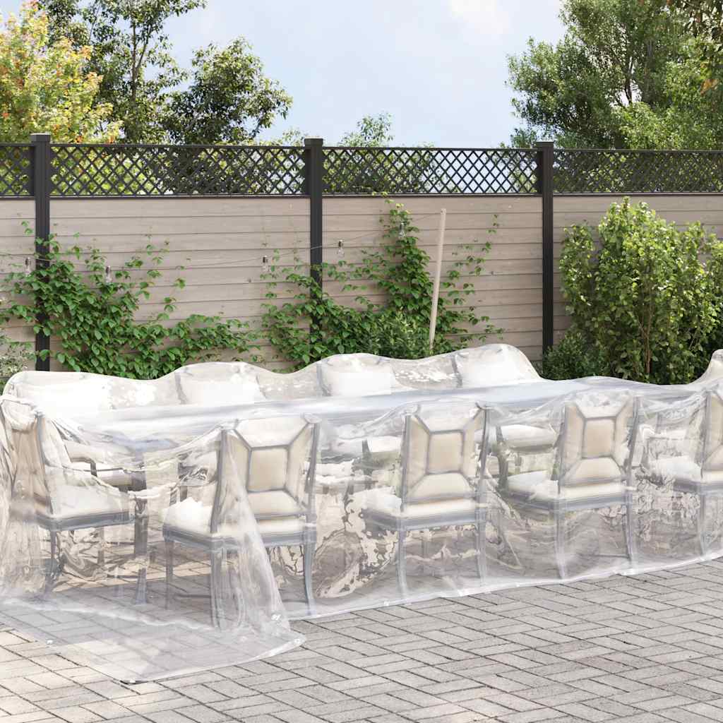 vidaXL Clear Tarpaulin with Eyelets 5x6 m Polyethylene 2
