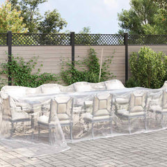 vidaXL Clear Tarpaulin with Eyelets 5x8 m Polyethylene 2
